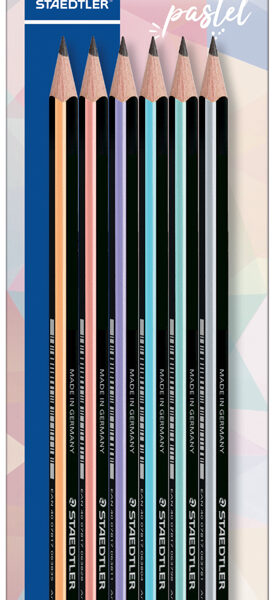 STAEDTLER potlood Noris pastel, HB, 2 mm, 6 op blister