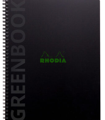 RHODIA collegeblok GREENBOOK, DIN A4+, geruit, zwart