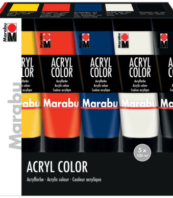 Marabu acrylverf 'AcrylColor', startersset 5 x 100 ml
