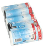STARPAK afvalemmerzak HDPE, 30 liter, 2x zwart en 3x wit