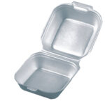 PAPSTAR hamburger-box vierkant, XPS, maat: (B)120 x (D)120 x (H)75 mm