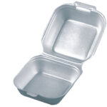 PAPSTAR hamburger-box vierkant, XPS, maat: (B)120 x (D)120 x (H)75 mm