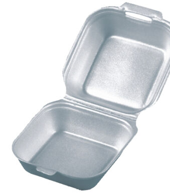 PAPSTAR hamburger-box vierkant, XPS, maat: (B)120 x (D)120 x (H)75 mm