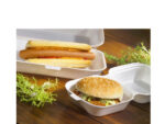 PAPSTAR hamburger-box vierkant, XPS, maat: (B)120 x (D)120 x (H)75 mm