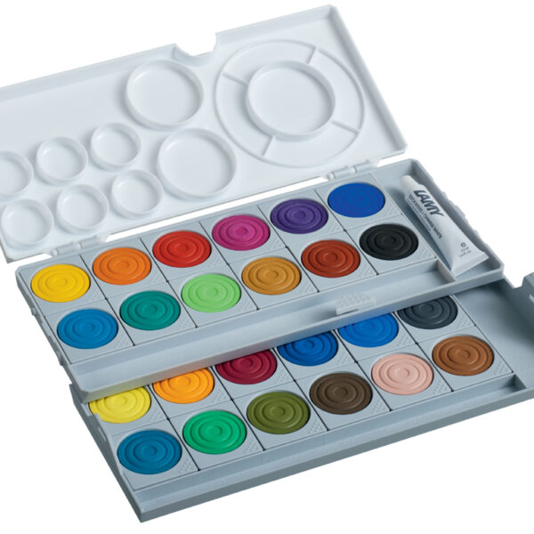 LAMY waterverfdoos aquaplus, grijs, 24 kleuren