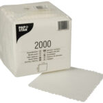 PAPSTAR papieren onderzetter, 170 x 170 mm, wit