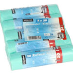 STARPAK afvalemmerzak HDPE, 20 liter, mintgroen