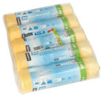 PAPSTAR afvalemmerzak HDPE, met trekband, 60 liter, geel