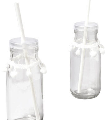 folia papieren drinkrietje ´WHITE´, lengte: 200 mm