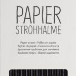 folia papieren drinkrietje ´BLACK´, lengte: 200 mm