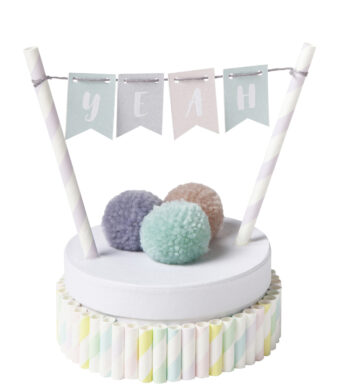 folia papieren drinkrietje ´PASTEL STRIPES´, lengte: 200 mm