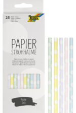 folia papieren drinkrietje ´PASTEL DOTS´, lengte: 200 mm