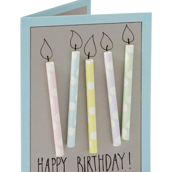 folia papieren drinkrietje ´PASTEL DOTS´, lengte: 200 mm