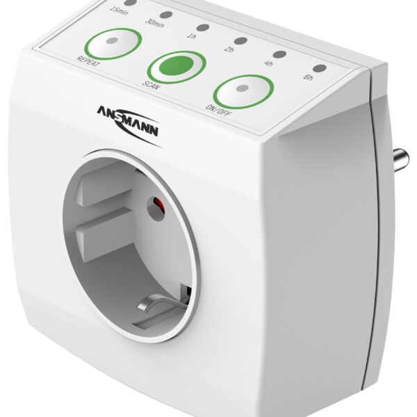 ANSMANN energiebesparend stopcontact AES1.3, tijdgestuurd, wit