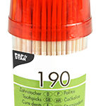 PAPSTAR tandenstoker, hout, rond, lengte: 65 mm