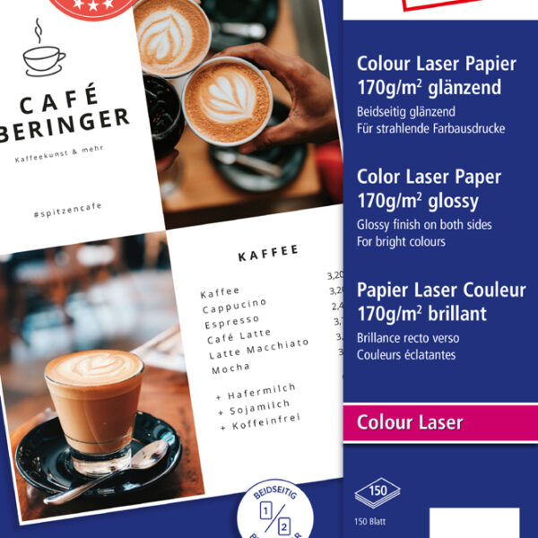 AVERY Colour laser fotopapier, A4, 170 g/m2, glanzend, 200 vel