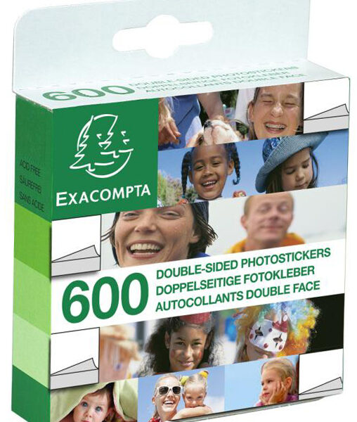 EXACOMPTA fotoplakkertjes, wit, tweezijdig klevend