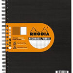 RHODIA spiraalblok voor EXABOOK, A4+, geruit, zwart