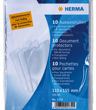 HERMA ID-kaart hoes, PP, enkelvoud, 0,14 mm, 110 x 155mm, 10 st.