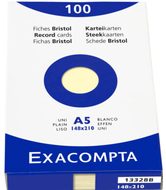EXACOMPTA systeemkaarten, DIN A5, blanco, geel