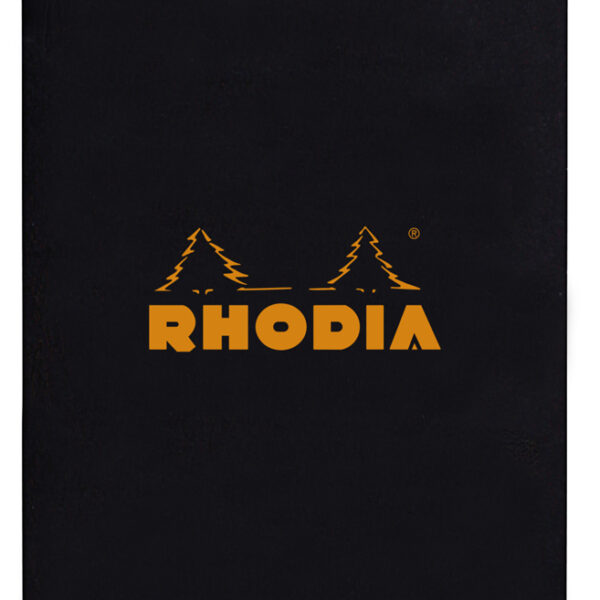RHODIA notitieblok met spiraal No. 13, DIN A6, geruit, zwart