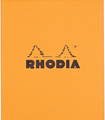 RHODIA schrijfblok met spiraal no. 13, DIN A6, geruit, oranje
