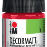 Marabu acrylverf 'Decormat', kersenrood, 50 ml, in glas