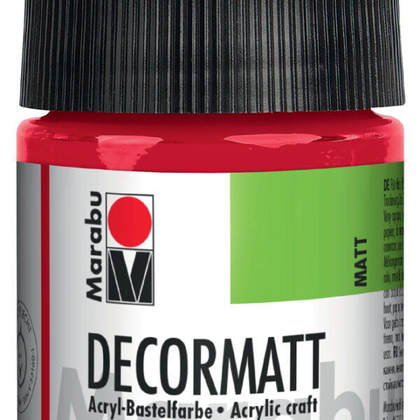 Marabu acrylverf 'Decormat', kersenrood, 50 ml, in glas