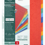 EXACOMPTA kartonnen tabbladen, DIN A4, 12-delig