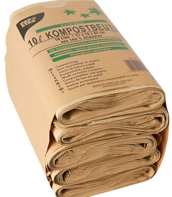 PAPSTAR compostzak, bruin, 10 liter