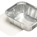 STARPAK aluminium-schaal reckthoekig, met deksel, 500 ml