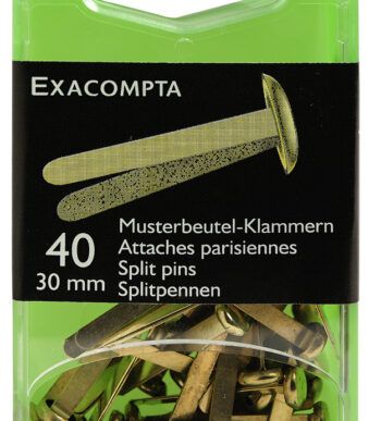 EXACOMPTA splitpennen ronde kop, messing, 30 mm