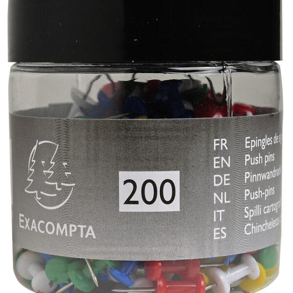 EXACOMPTA prikbord-spelden Push Pins, kleuren assorti