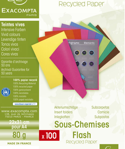 EXACOMPTA omslagmap FLASH 80, DIN A4, karton, assorti