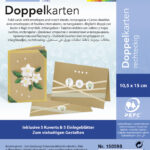 folia dubbele kaart, 105 x 150 mm, 220 g/m2, natronbruin