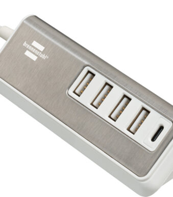 brennenstuhl estilo USB-multilader, 4x USB + 1x USB-C