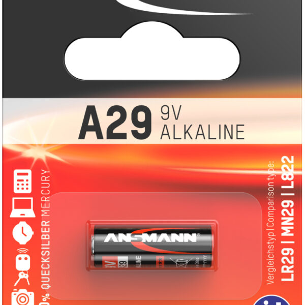ANSMANN alkaline batterij A29, LR29, 1 op blister