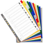 EXACOMPTA kunststof tabbladen, cijfers, DIN A4, 12-delig