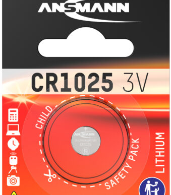ANSMANN Lithium knoopcelbatterij/knoopbatterij CR1025, 3 Volt, 1 op blister