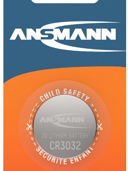 ANSMANN Lithium knoopcel batterij CR3032, 3 Volt, 1 op blister