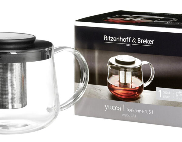 Ritzenhoff & Breker theekan YUCCA, van glas, 1,5 liter