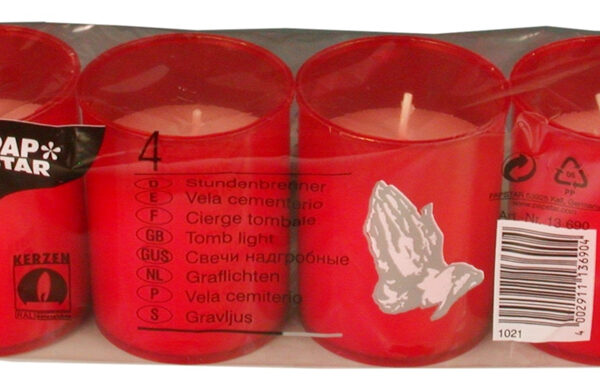 PAPSTAR graflicht ´Urenbrander´, diameter: 50 mm, rood