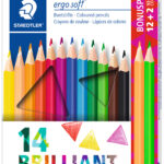 STAEDTLER driehoekig kleurpotlood ergosoft, 12+2, in doosje