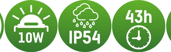 ANSMANN LED-zaklamp Future T500F, IP54, zwart