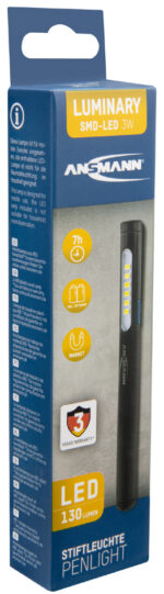 ANSMANN professionele LED penlamp PL130B, zwart