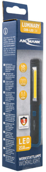 ANSMANN LED-werkplaats-looplamp WL210B, zwart/blauw