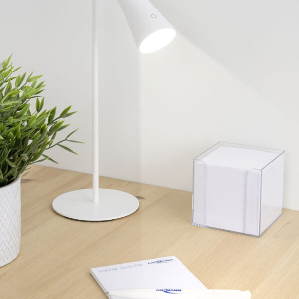 ANSMANN 3in1 accu LED-bureaulamp, dimbaar, wit