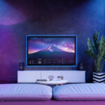 ANSMANN LED-sfeerhoeklamp, hoogte: 1.400 mm, zwart