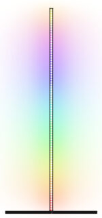 ANSMANN LED-sfeerhoeklamp, hoogte: 1.400 mm, zwart