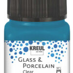 KREUL Glas- en Porseleinverf Clear, cyaanblauw, 20 ml